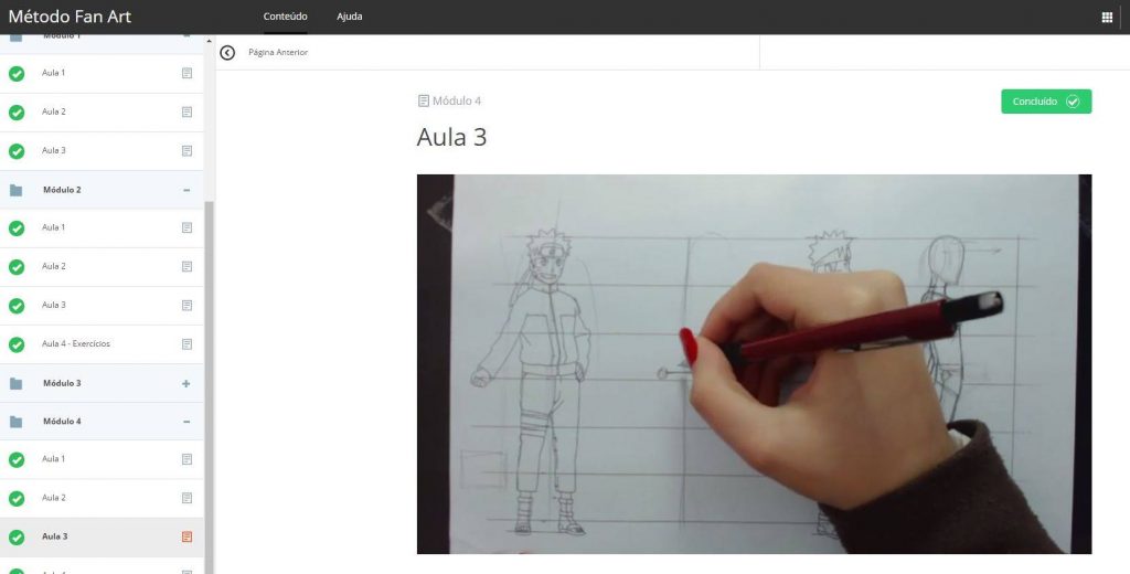 Curso de desenho anime online